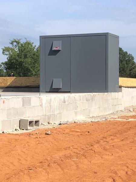 Above Ground Tornado Shelter Installed In New Home